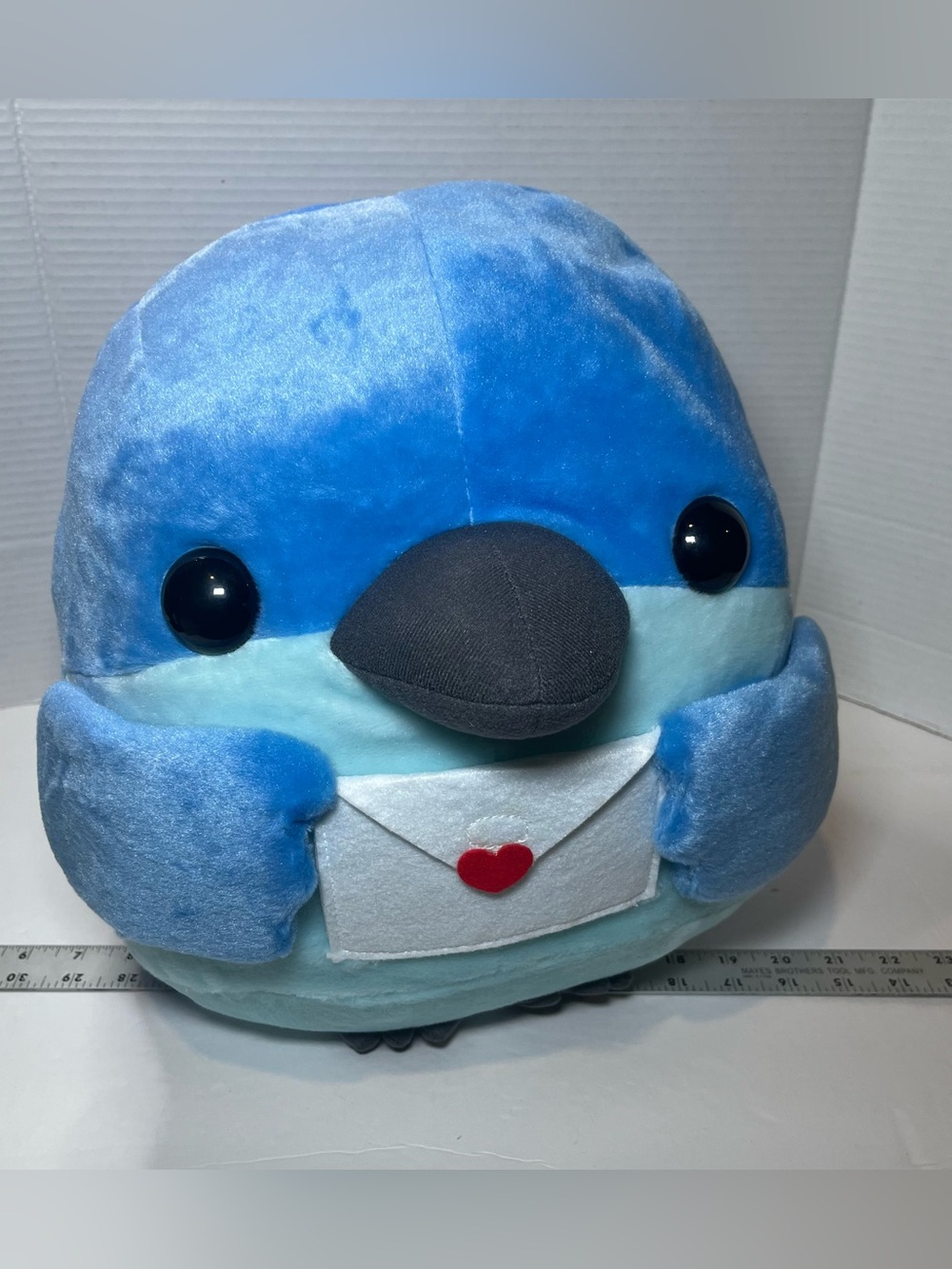 Amuse Kotori Tai Letter Mountain Blue Bird Plush 14.2”H x 12.6" W Rare Japan